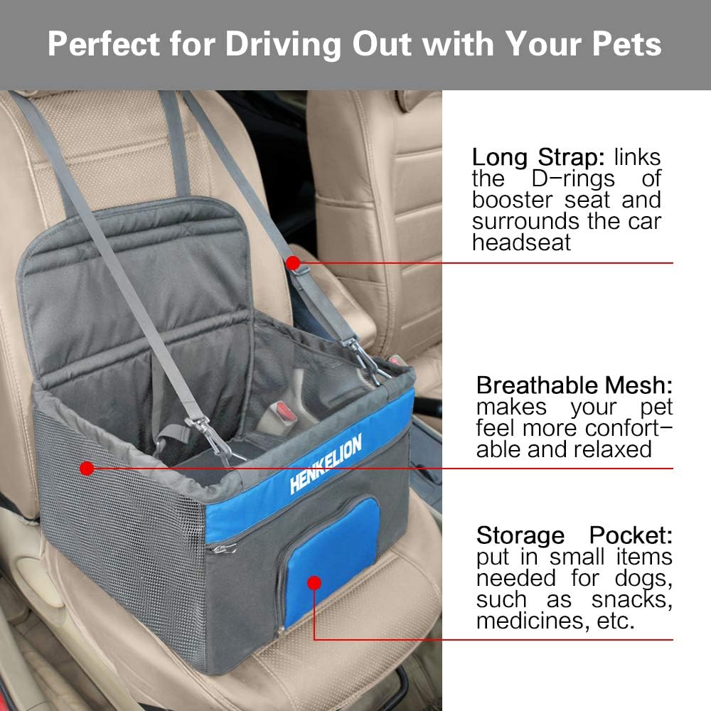 henkelion pet car seat Mounting: Front seat (fits most cars, trucks, and SUVs)