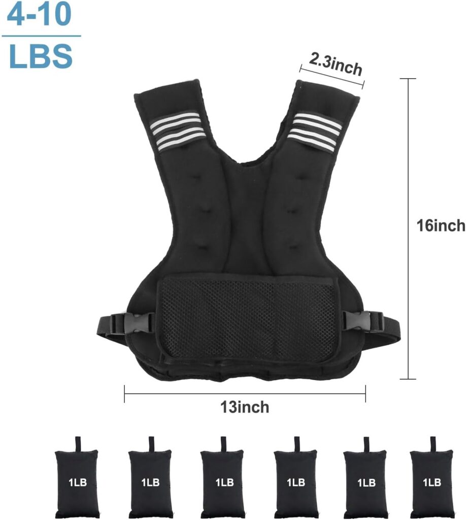 weighted walking vest for women 4-10 lbs