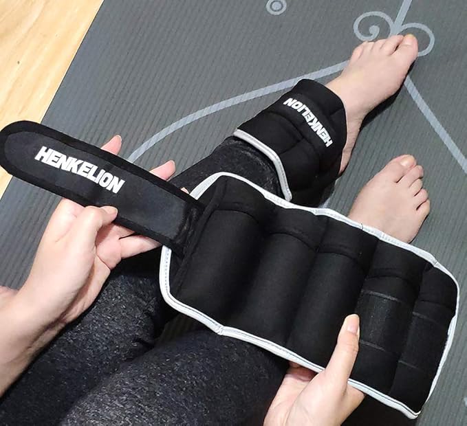 Henkelion Adjustable Ankle Weights for everyday training